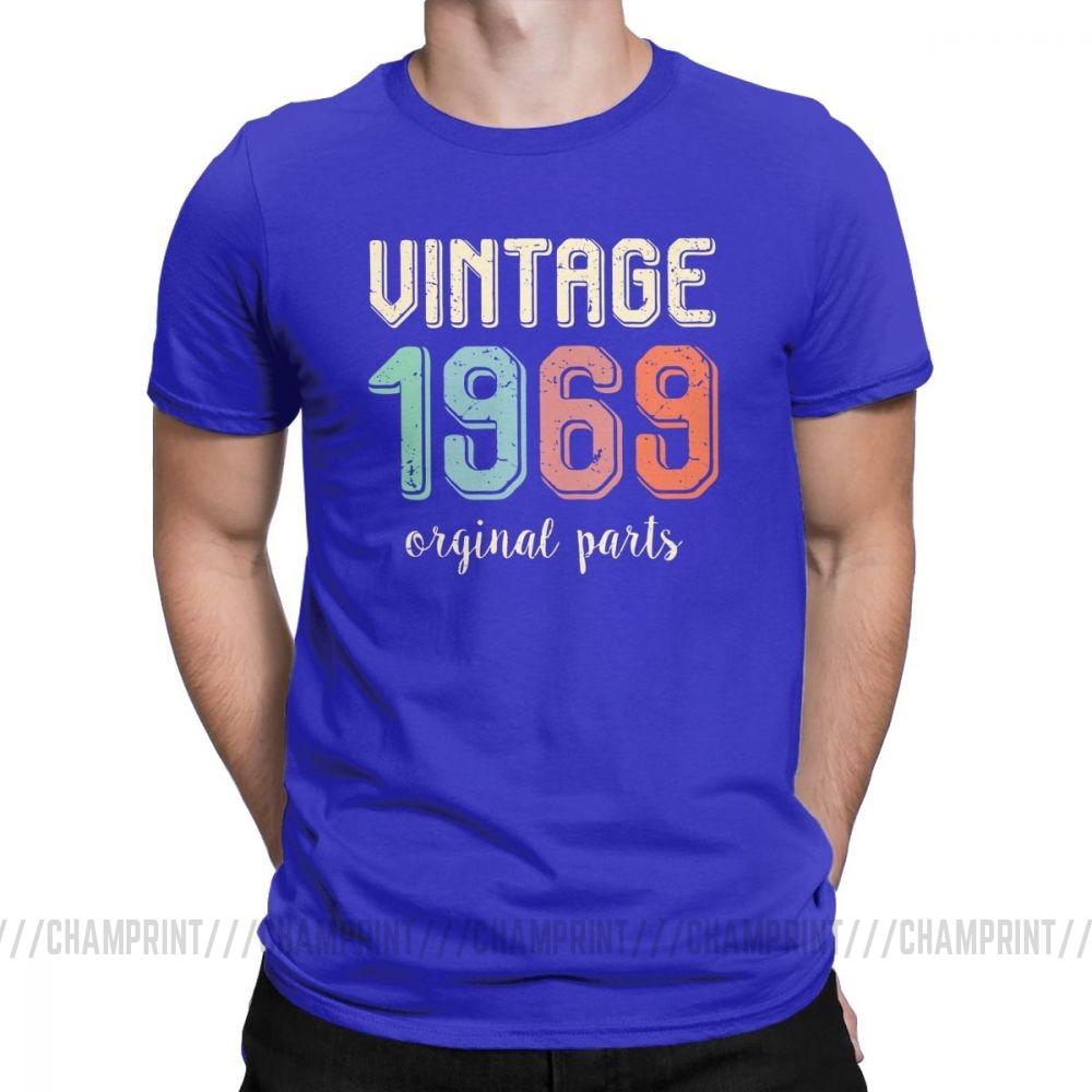 Vintage Retro 1969 50 Years Old 50Th Birthday Gift T Shirt T Shirt For Male Round