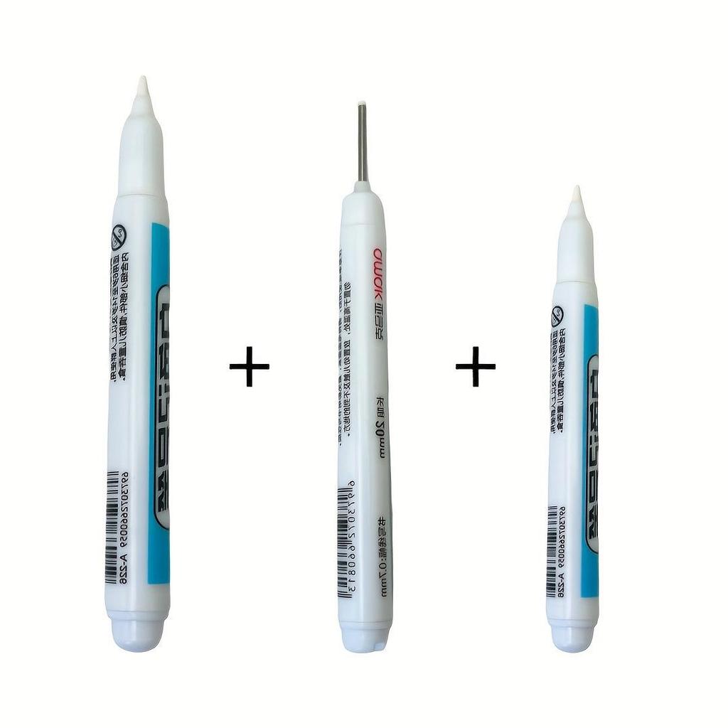Waterproof White Acrylic Highlighter Pen - Long & Broad Tips, Extra Bold for Art & Outlining.
