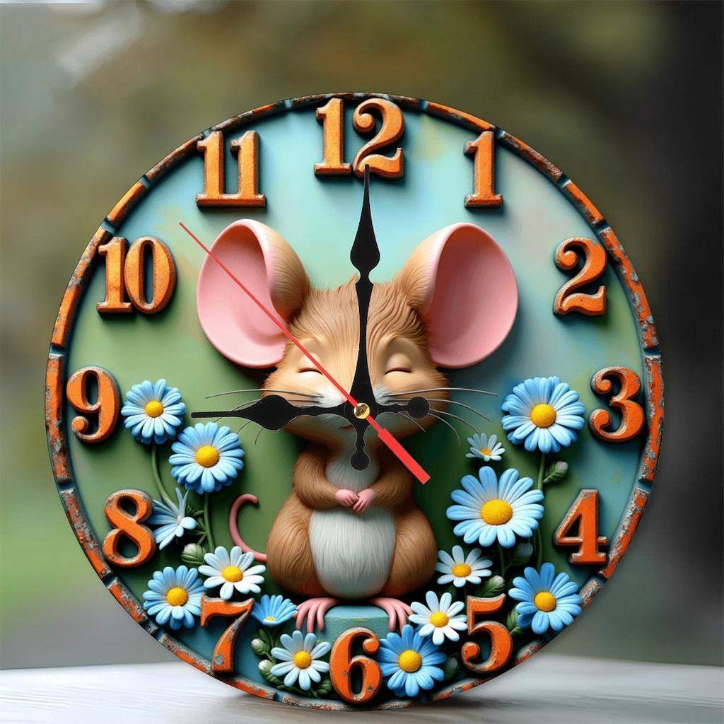 Warp Resistant 25x25cm Wood Wall Clock for Long-Term Durability
