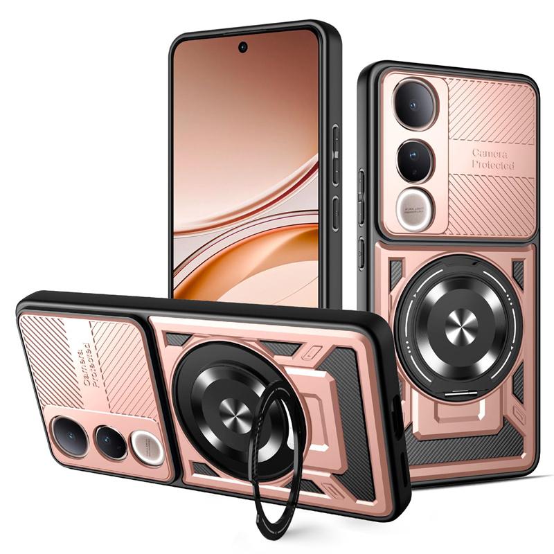 Heavy Duty Armor Case For Vivo V50 Lite 5G V50e Protective Cover Ring Stand Holder Shockproof Capa Shell Fundas