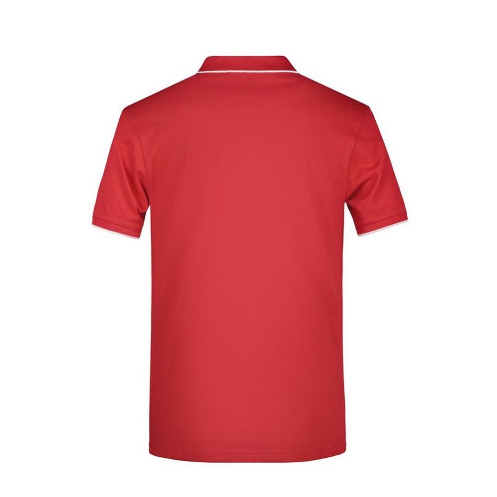 James and Nicholson Mens Contrast Striped Pique Polo Shirt