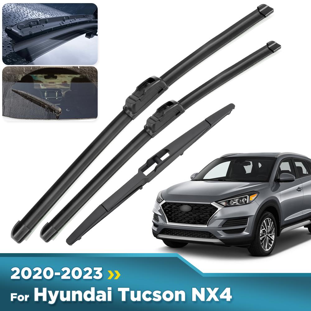 For Hyundai Tucson NX4 NX4E NX4A MK4 2020-2023 Wiper Front & Rear Wiper Blades Windshield Windscreen Window Brushes 26"+16"+12