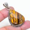 Natural Tiger Eye Gemstone Handmade 925 Sterling Silver Pendant 1.97" AP-15553
