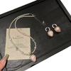 [Cream Strawberry] Sweet Pink Strawberry Pendant Earrings Necklace Set Niche Clavicle Chain Exquisite Accessories