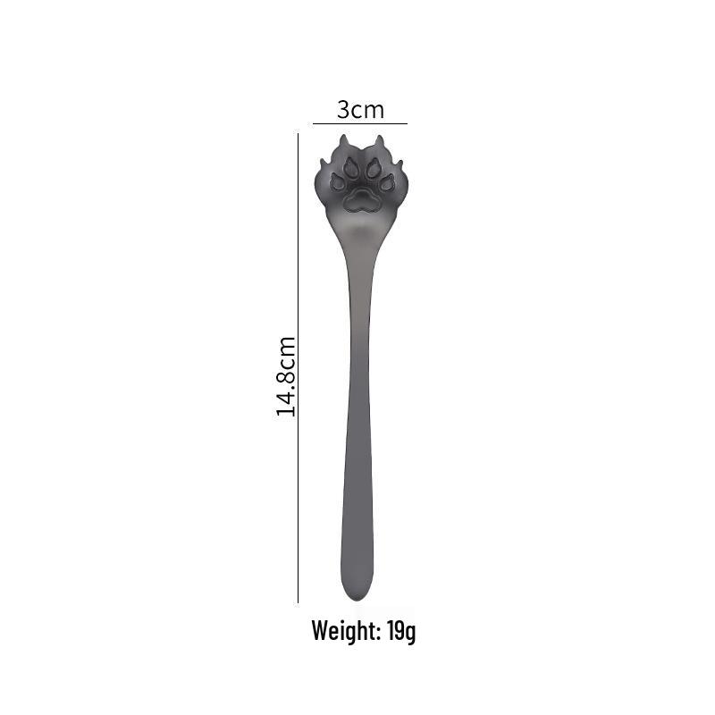 304 Stainless Steel Cat & Dog Paw Coffee Stirring Spoon - Creative Cartoon Gift Spoon