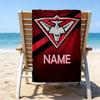 1pc Football20 Beach Towel with Custom Name, Beach/Swimming/Bath/Picnic/Camping Towel, Suitable for Seaside Beaches