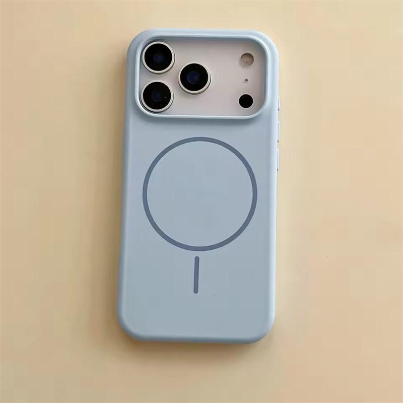 Liquid Silicone Matte Solid Case for iPhone 17 Air 16 15 14 Plus 13 12 Pro Max for Magsafe Wireless Charging Shockproof Cover