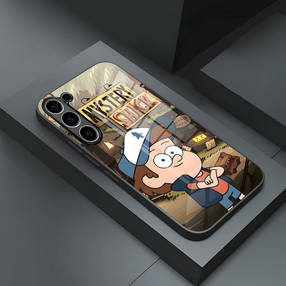 

Мультяшный чехол для телефона Гравити Фолз Мэйбл Пайнс для S25 Ultra Samsung S26 S23 S24 Fe S22 S20 S21 Plus A54 A34 A53 A16 Стеклянная крышка Samsung s21