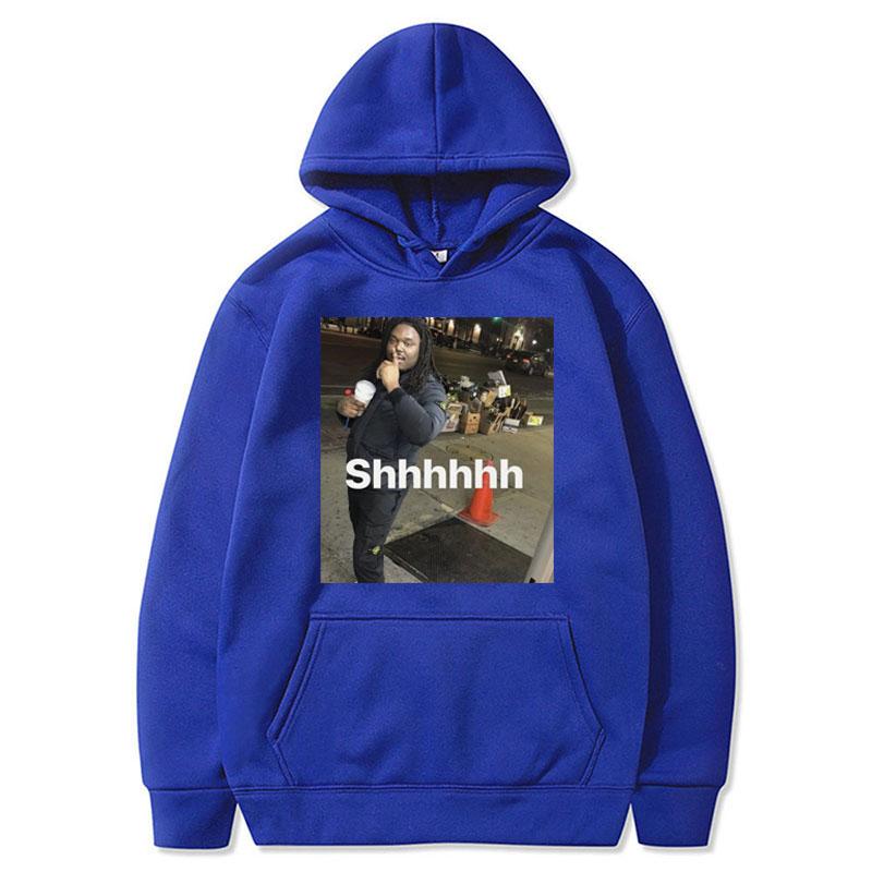 Lucki Shhhhh Funny Meme Print Hoodie Men Women Oversized Popular Sweatshirt Oversized Casual Fleece Warm Long Sleeve