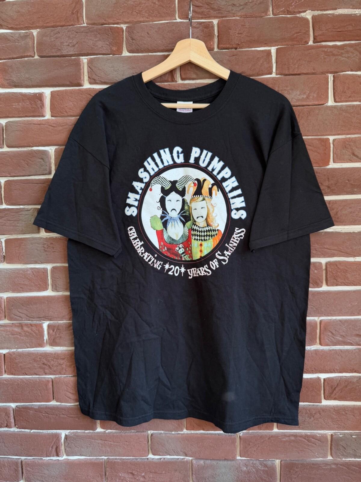 Smashing Pumpkins Celebrating 20 Years Of Sadness TShirt Large Black Unisex T-Shirt XL