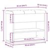 VidaXL Shoe Bench Artisan Oak 62x32x50 Cm Engineered Wood, Bench, Storage Bench, Hallway Seat 857630