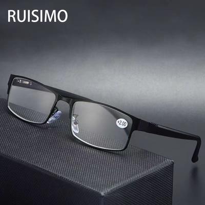 Titanium Alloy Reading Glasses for Men Ultra Light Resin Lens Fashion Classic Business Eyewear Presbyopia Glasses