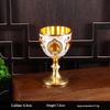 Vintage European Alloy Goblet Embossed Enamel Mini Liquor Wine Cup Multi Colors For Wedding Home Bar Table Decor Gift