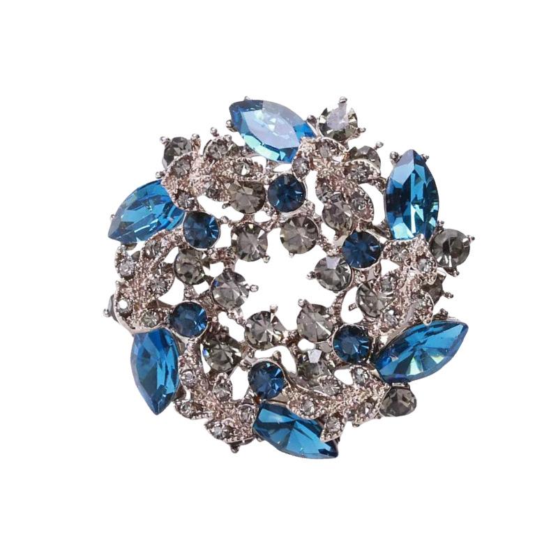 Retro Mini Crystal Bauhinia Flower Brooch High-End Elegant And Versatile Clothing Corsage Accessories
