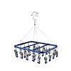 Aluminum Alloy Sock and Underwear Drying Rack with Clips for Balcony Hanging