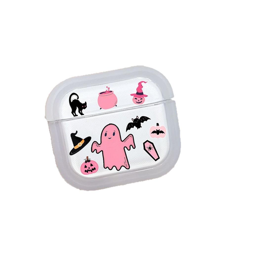Cute Pink Halloween Ghost for AirPods 1 /1 Generation Pro1 Apple Earphone Protective Case 1st Generation Photo Frame