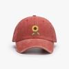 Berretto da Baseball Girasole Ricamato Pianta Papà Cappellino Trucker alla Moda Lavato Vintage Cappello da Sole da Donna Cotone Cappelli da Mamma