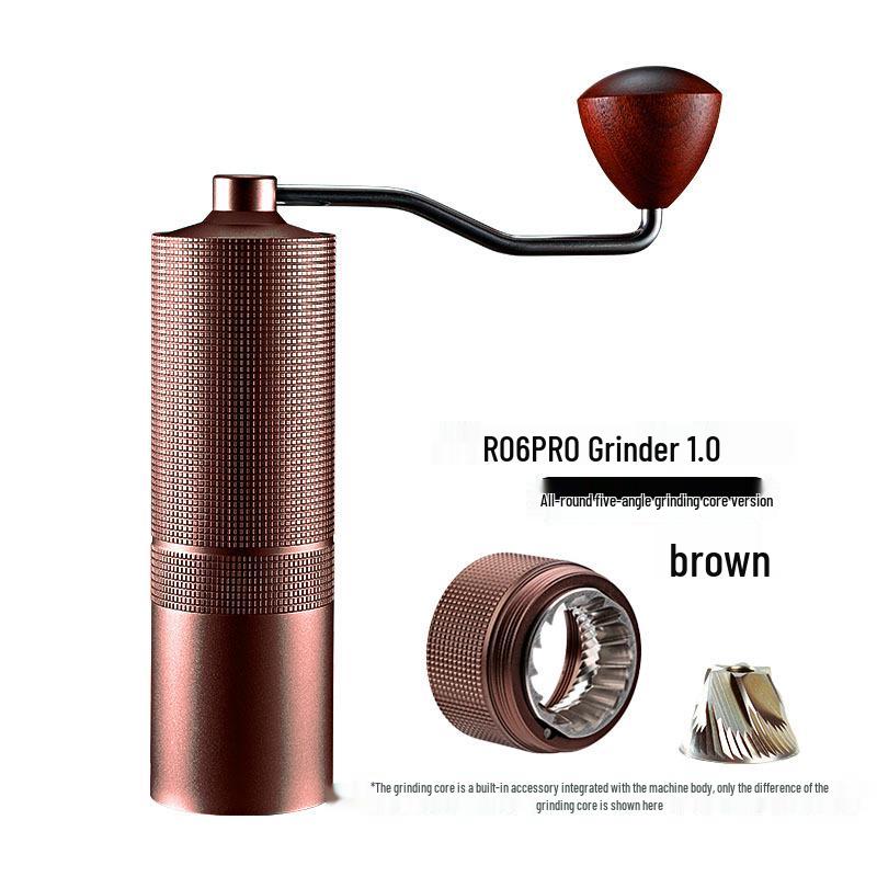 Manual Hand-Crank Coffee Grinder with CNC Steel Burr for Italian Brewing