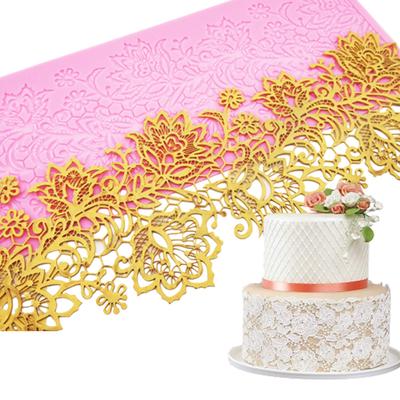 Sugarcraft Lace Mold Cake Border Decoration Lace Mat for Fondant Wedding Cake Decorating Baking Cake Decorating Flower Tools