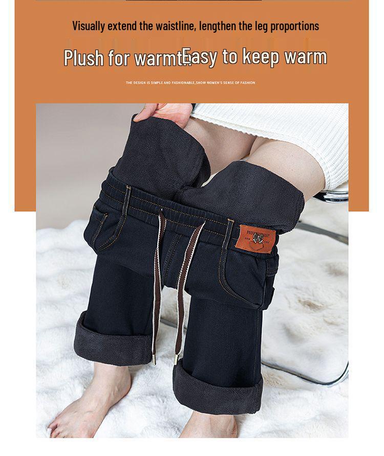 2025 Autumn/Winter Plus Size High Waist Casual Wide Leg & Straight Leg Retro Women's Jeans