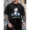 Santa Fitness Printed Men's T-shirt Fitness Sports Men's Short Sleeve Top Daily Running Workout Men's Crew Neck T-shirt
