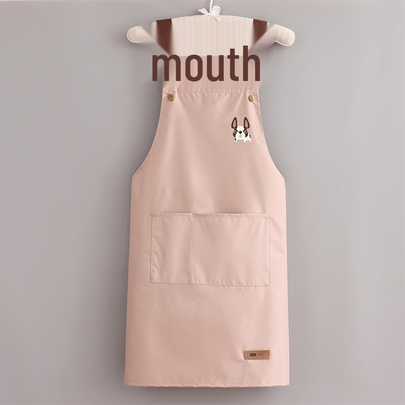 Korean Style Waterproof Unisex Kitchen Apron with Custom Logo