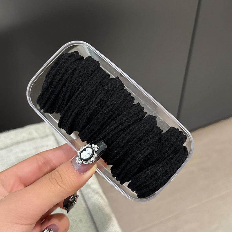 

High ponytail hair rope high elasticity and durable rubber band women s hair tie new high-end spring headband headwear