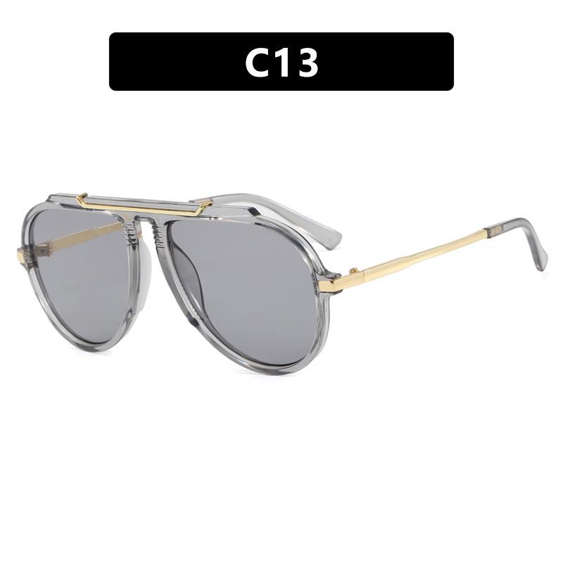 Personalized toad-shaped single beam sunglasses, new European and American sunglasses, retro fashion UV-proof sunglasses