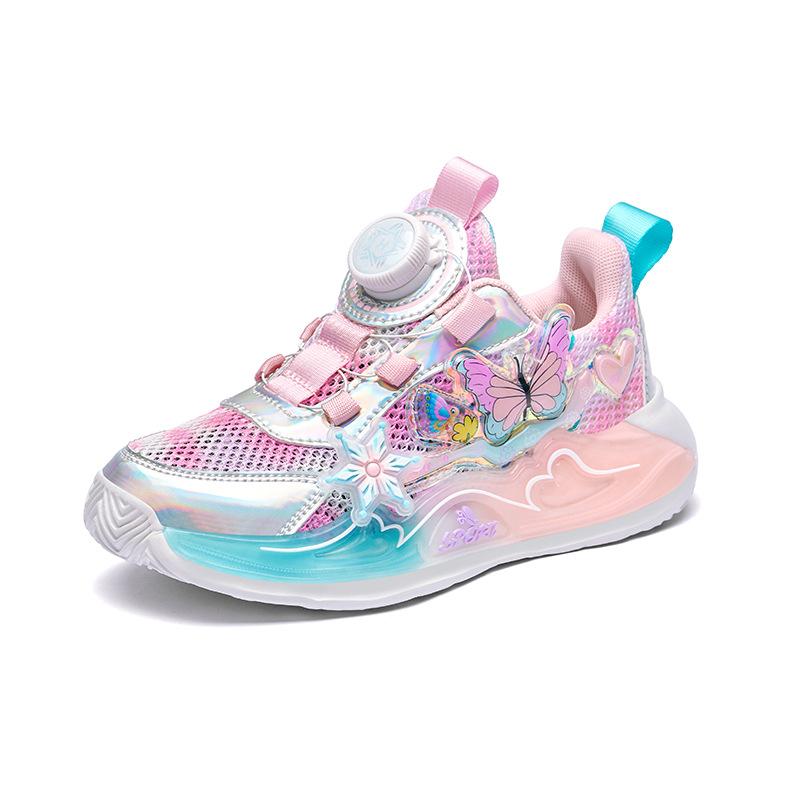 2026 summer new girls' sports shoes mesh breathable windmill middle and older children's sports shoes