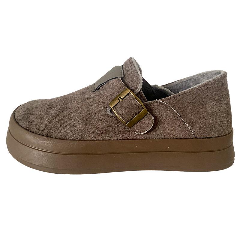 

BE-6818 velvet platform Boken shoes women s shoes winter warm board shoes casual shoes cotton shoes 2024 new niche 40