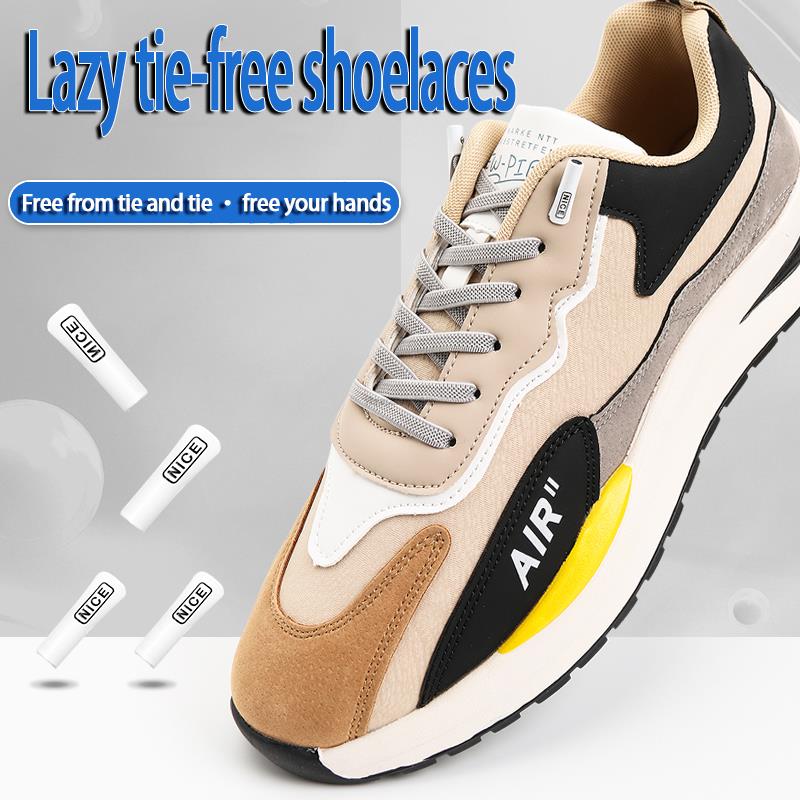 Fashion No Tie Shoe laces Elastic Laces Sneakers Flat Shoelaces without ties Kids Adult Quick Shoe lace Rubber Bands for Shoes