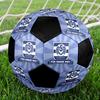 Pallone da Calcio MSV Duisburg Misura 5 Colorato Cucito a Macchina PVC Pronto per la Competizione Resistente Ad Alto Rimbalzo
