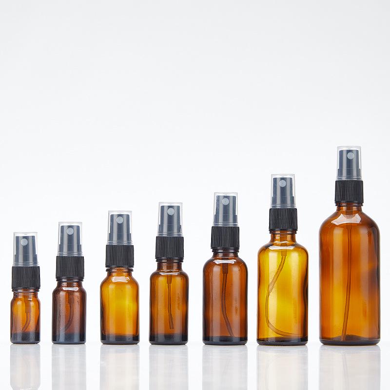 Amber Glass Light-Blocking Spray Bottle (5-100ml) - Essential Oil, Cosmetic, Perfume Uses