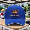 Shiba Inu Ramen Sushi Print Baseball Cap Adjustable Curved Brim Lightweight Casual Hat For Fans Themed Events