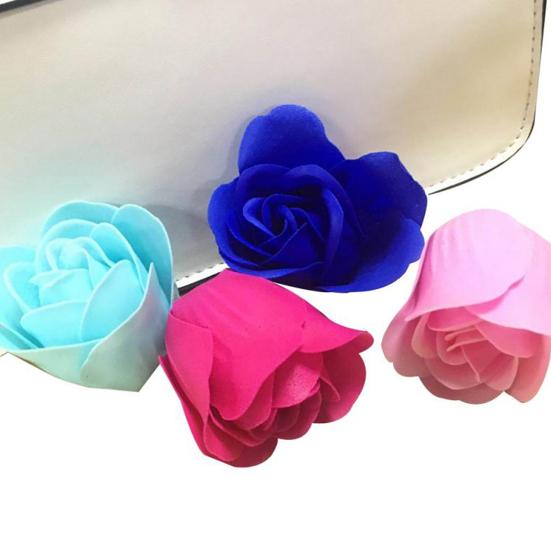 18 Peças/Caixa Flor Rosa de Sabão Textura Elegante Delicada Aparência Bonita Sabonete de Banho com Aroma Floral Caixa de Presente Rosa para o Dia dos Namorados
