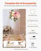Wedding Flower Stand, 10PCS 80cm Column Flower Stand, Floral Stands with Hidden Screw, Rectangular Cubic Floral Display Rack for Wedding, Party,