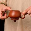Small handmade hand-pulled vermilion mud teapot purple sand kung fu tea set Xishi pot Xishi De Zhongming furnace pot Shengji