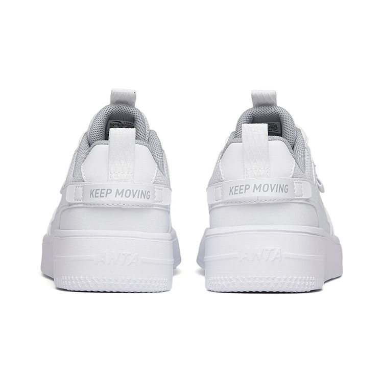 Anta Kids Anti-Kick Anti-Slip Wear-Resistant Lightweight Low-Top Kids Skate Shoes Kids Sneaker White A312218007-2