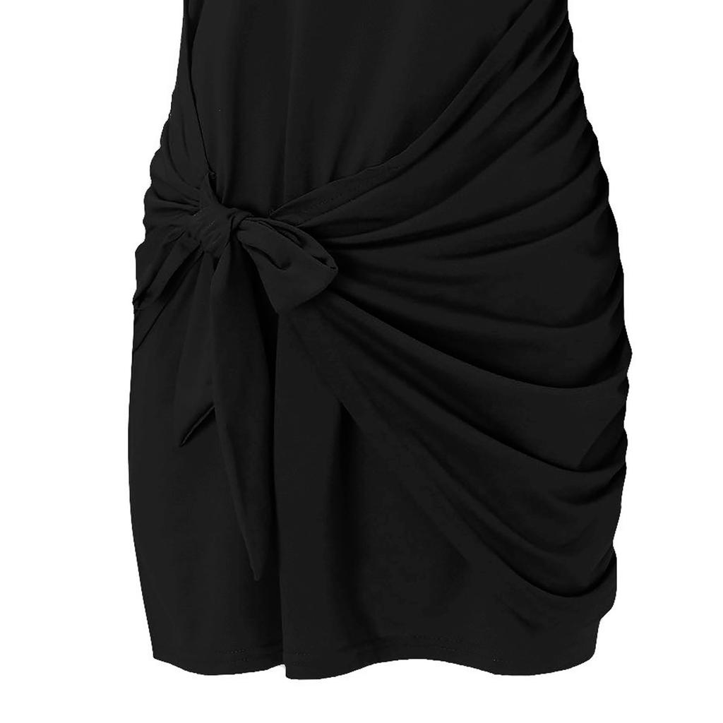 Fashion Women's Sexy Bandage Ribbed Tank Dress Slim Fit Sleeveless  Dresses