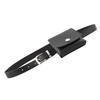 Belt Pin Bright Simple and Synthetic Leather Mini BT415 Pouch, Belt, Color, Stylish, Pouch, Women's, (Black)