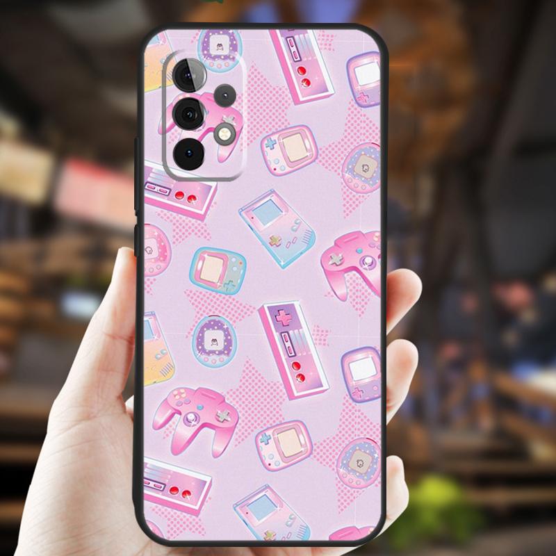 90s Sweet Kawaii Game Controller Case For Samsung Galaxy A34 A06 A05 A32 A16 A55 A36 A26 A54 A14 A22 A52 A35 A15 A53 A13 A56