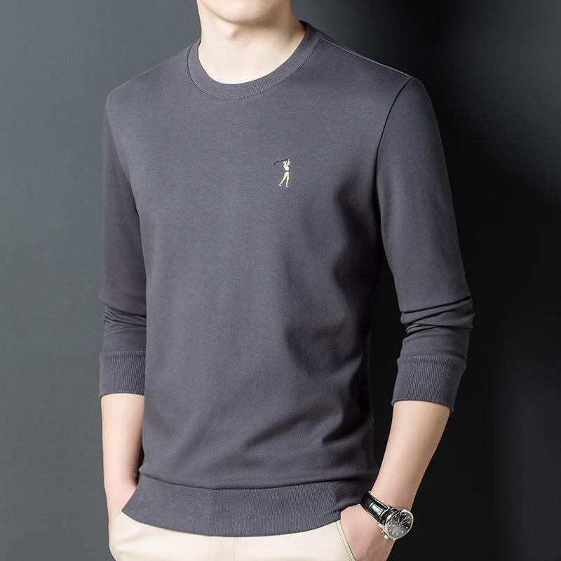 Autumn New Men's Sweater Casual Round Neck Cotton Men's Long-Sleeved T-shirt