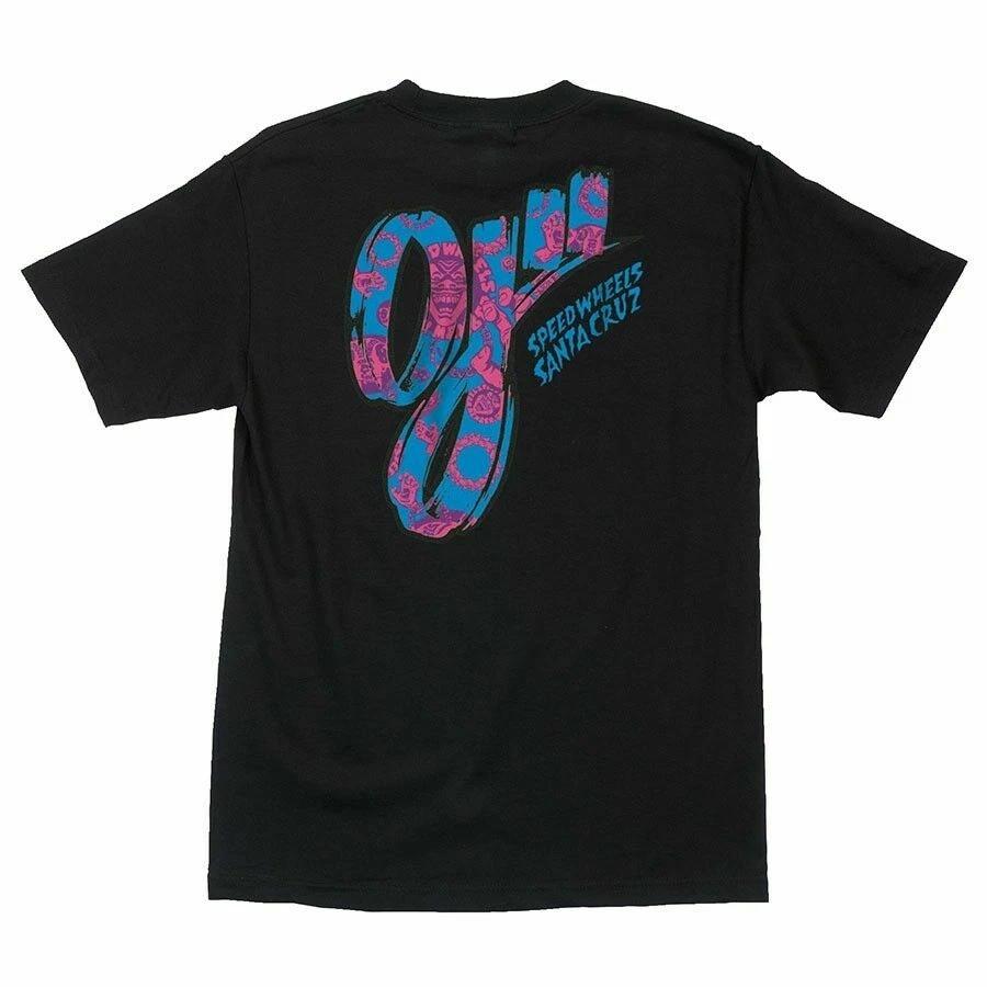 Santa Cruz OJ Wheels OJS OJ2 RETRO FILL Skateboard T Shirt BLACK L