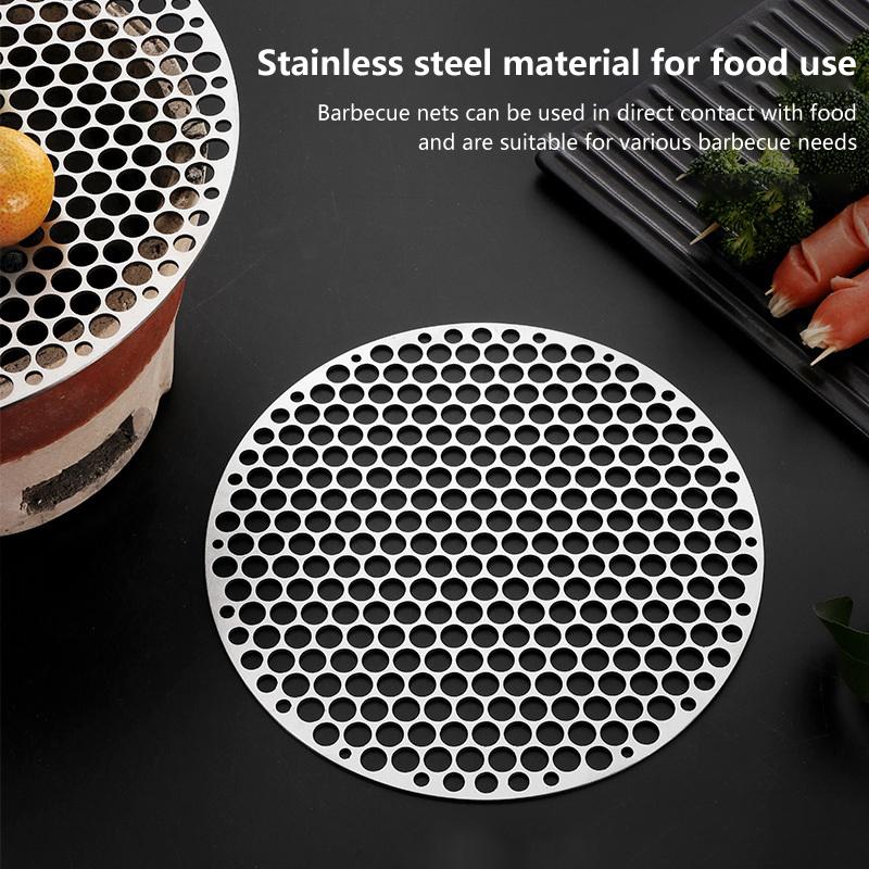 Plasă Grătar Inox 18-30Cm Ustensilă Grătar Plasă Grătar Rotundă Camping Picnic Mâncare Grătar Accesorii Bucătărie