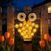 Solar Owls Gardens Light Metal Iron Craft Decoration Waterproof Decorative Night Light For Garden Outdoor Decoration M4YD