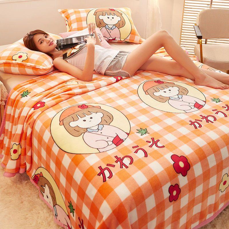 Winter Fluffy Warm Cozy Throw Blankets for Office Siesta Air-Condition Bedspread Thickening Lamb Cashmere Blanket Sofa