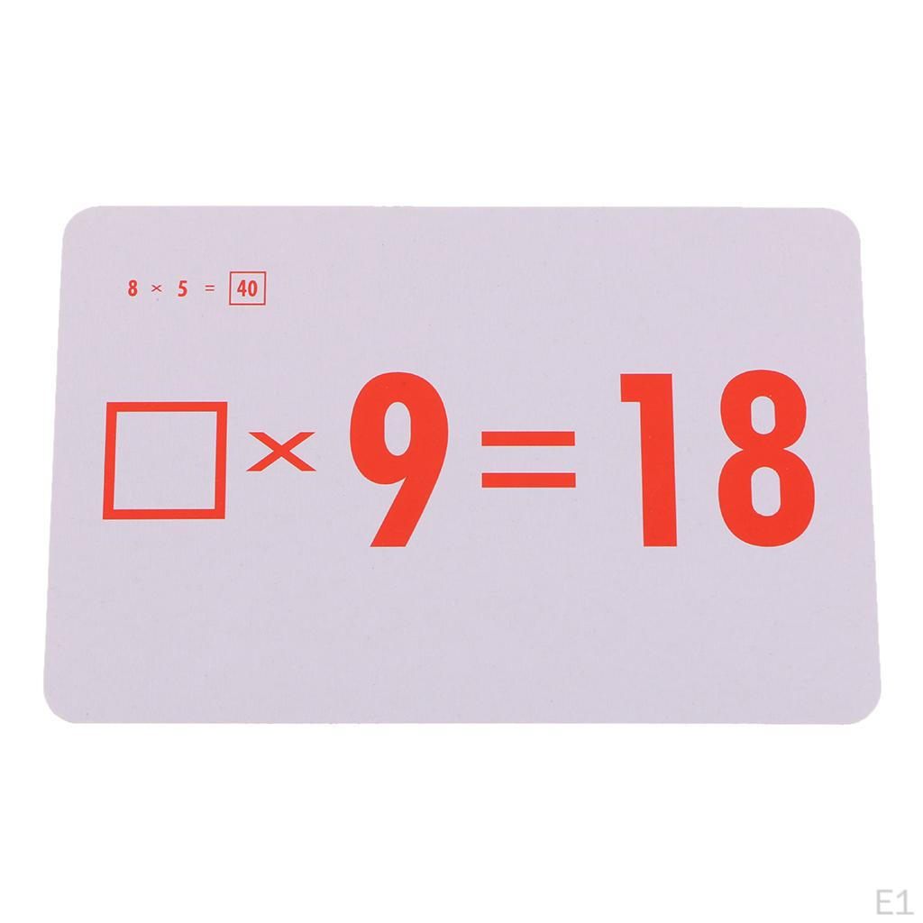 36 Pieces Math Flash Cards For Elementary School Grades - Multiplication, As Described