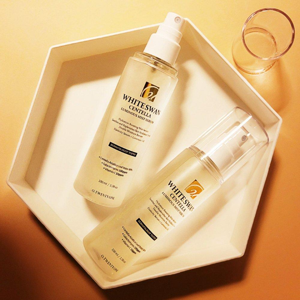 White Swan Centella Luminous Mist Serum 100ml Beruhigend Feuchtigkeitsspendend Elastizität Strahlend