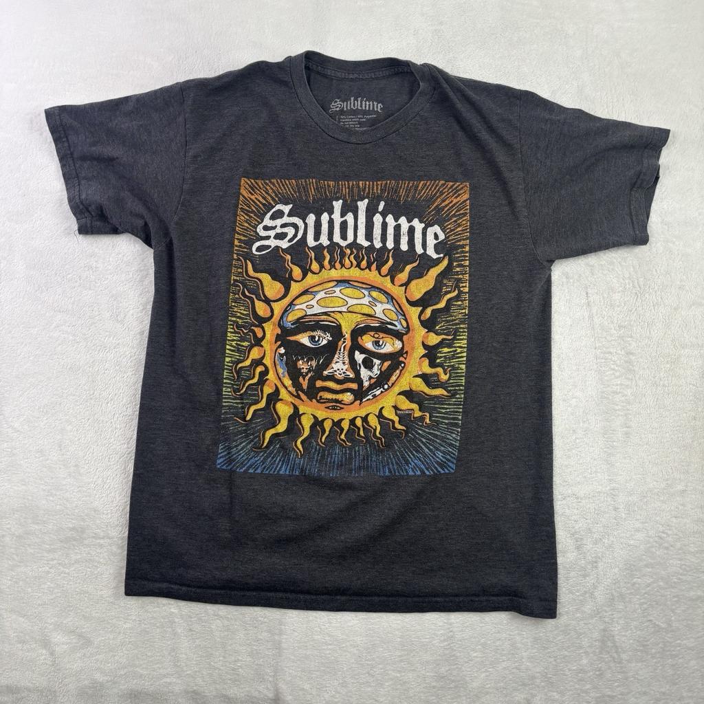 2016 Sublime Grey Short Sleeve Graphic Band Shirt Men's Medium Unisex T-Shirt