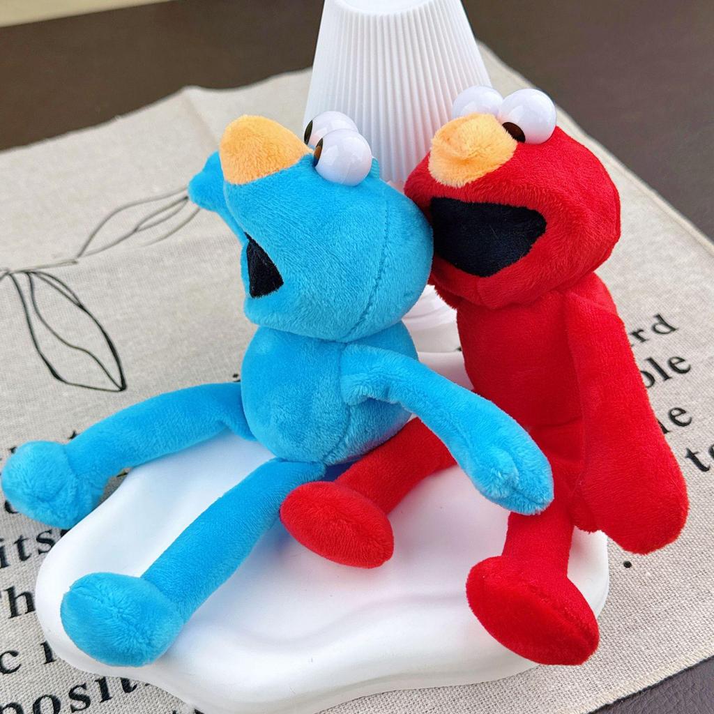 Korean Celebrity Sesame Street Frog Plush Doll Keychain and Backpack Pendant